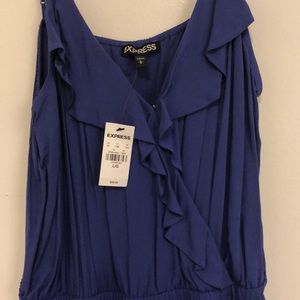 NWT Blue Express Wrap Dress Large